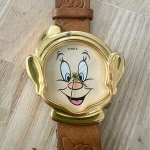 Vintage Timex Disney Dopey seven dwarfs Snow White licensed watch NEW BATTERY